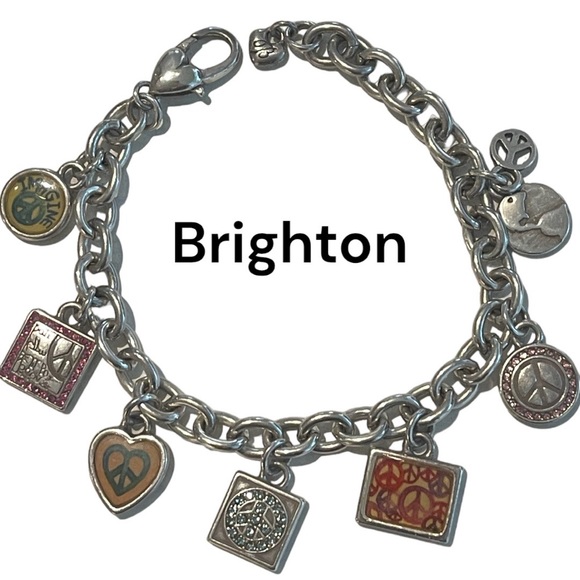 COPY - Brighton Love And Peace Silver Charm Bracelet - Picture 1 of 9